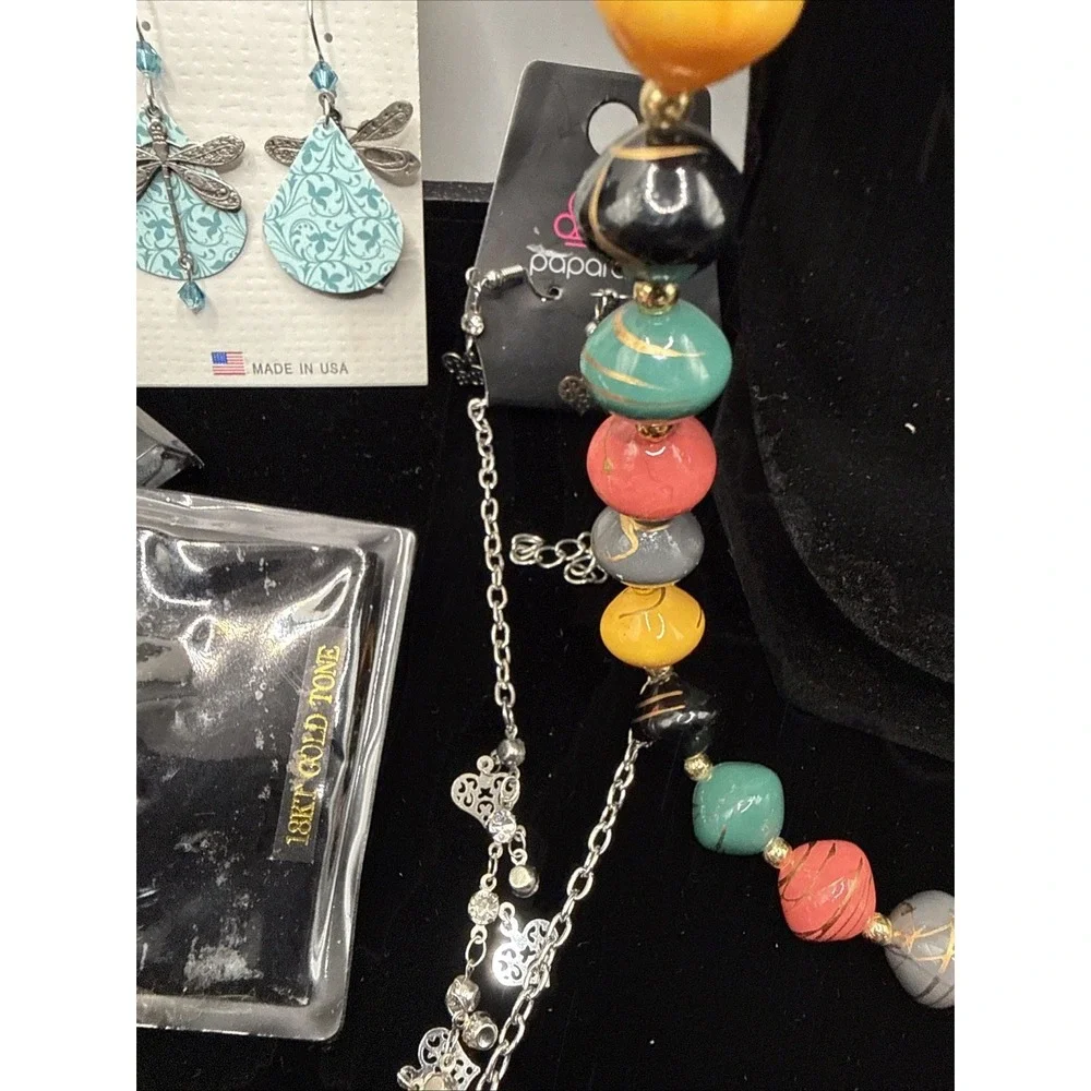 Vintage Lot of 11 Necklaces, Earrings, Brooches